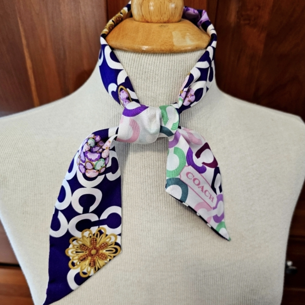 Coach Double-Sided scarf Jewel print new with tags NWT